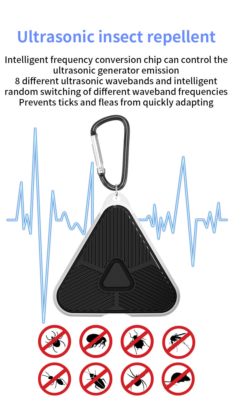 Ultrasonic Tick Flea Repeller Portable Keychain Pet Protection Uses Keep Ticks and Fleas
